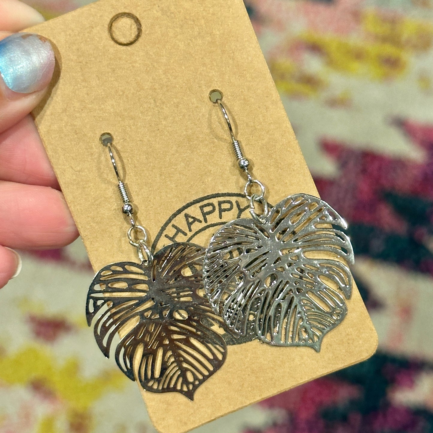 Monstera Dangle earrings
