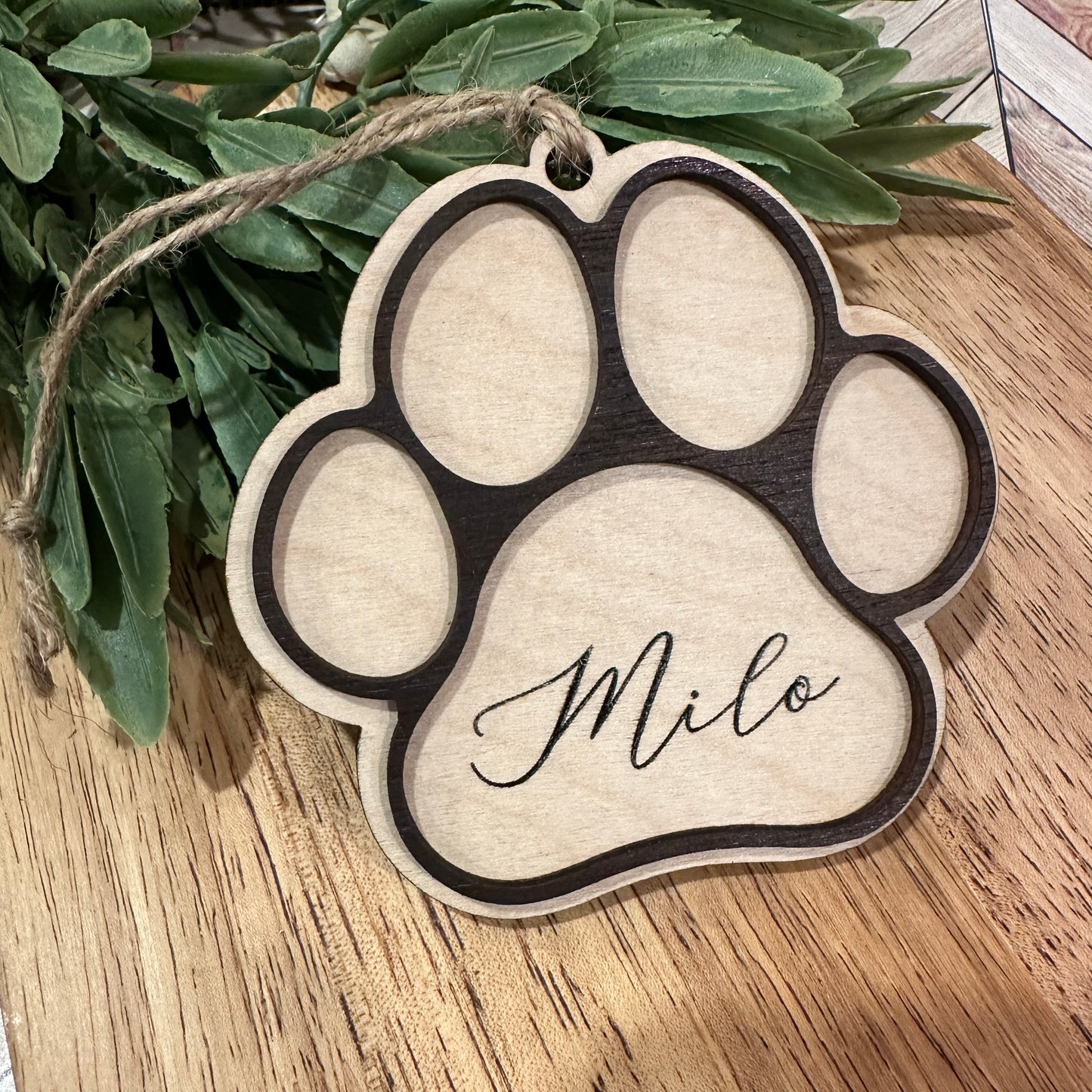 Personalized Paw Print Ornament
