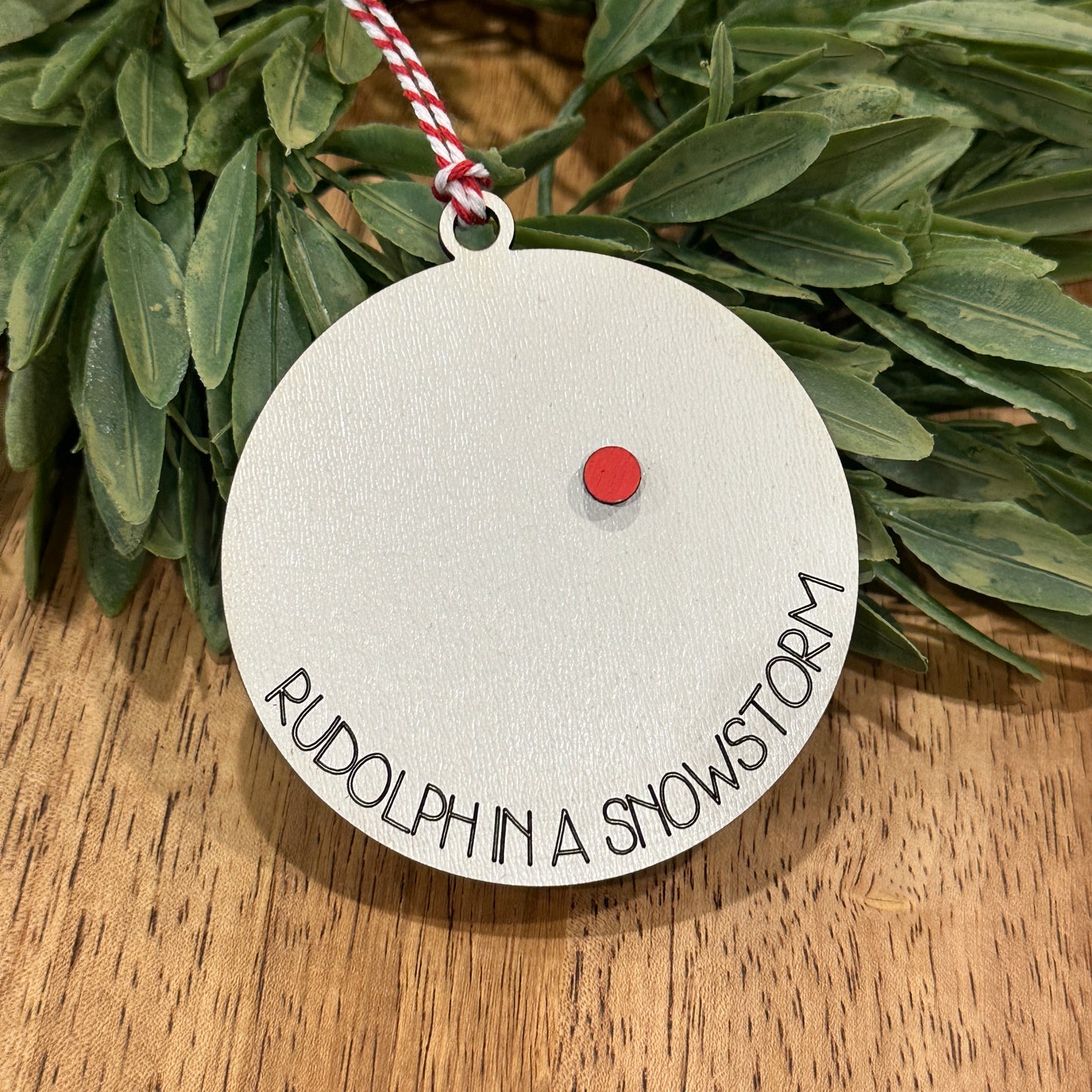 Rudolph in a Snowstorm Ornament