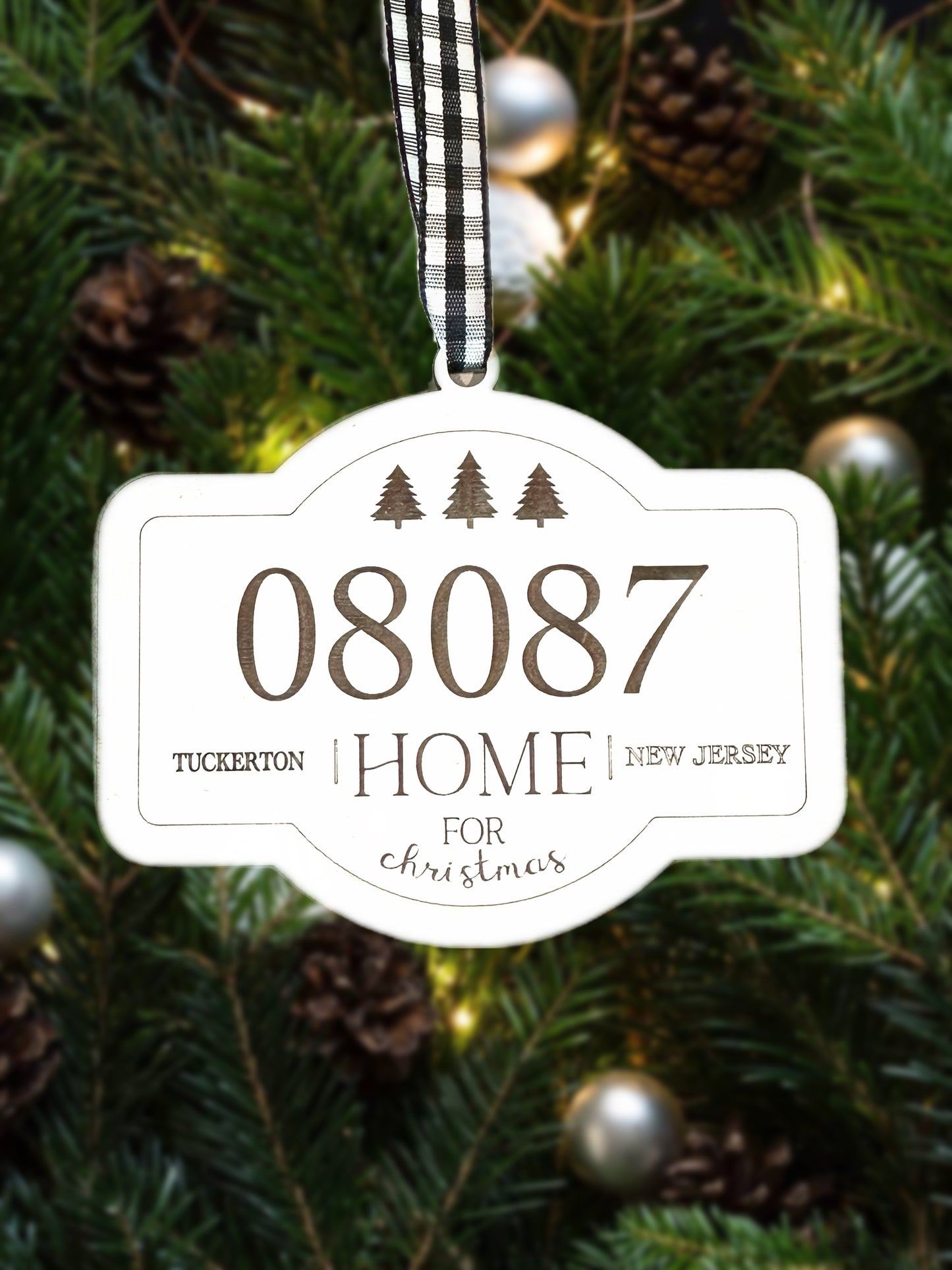 Custom Zip Code Ornament