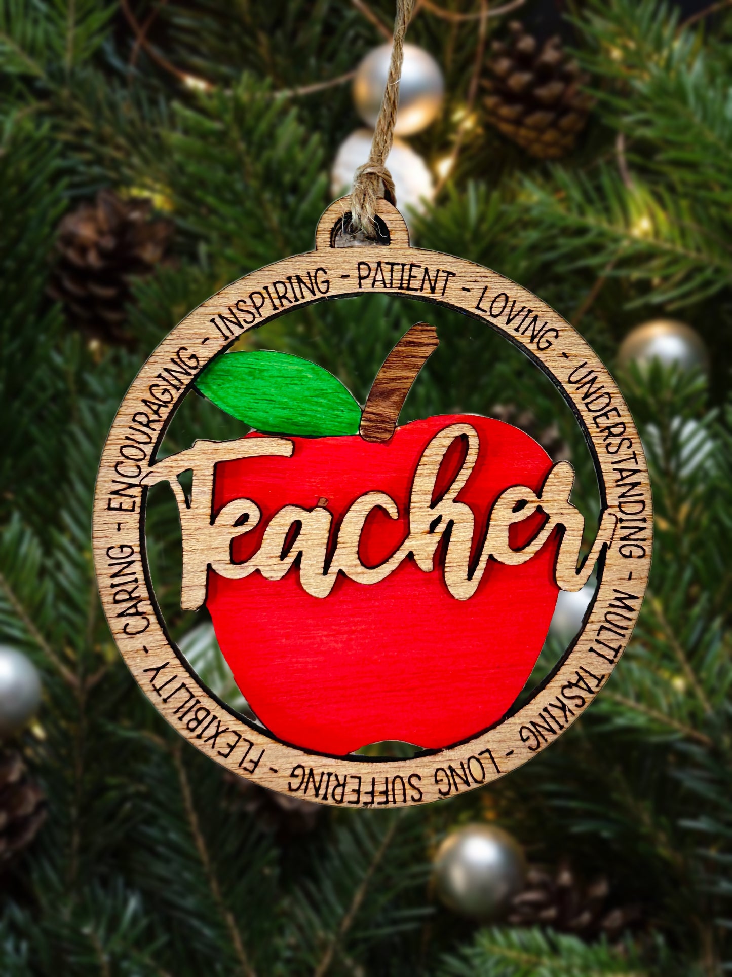 Teachers Apple Ornament