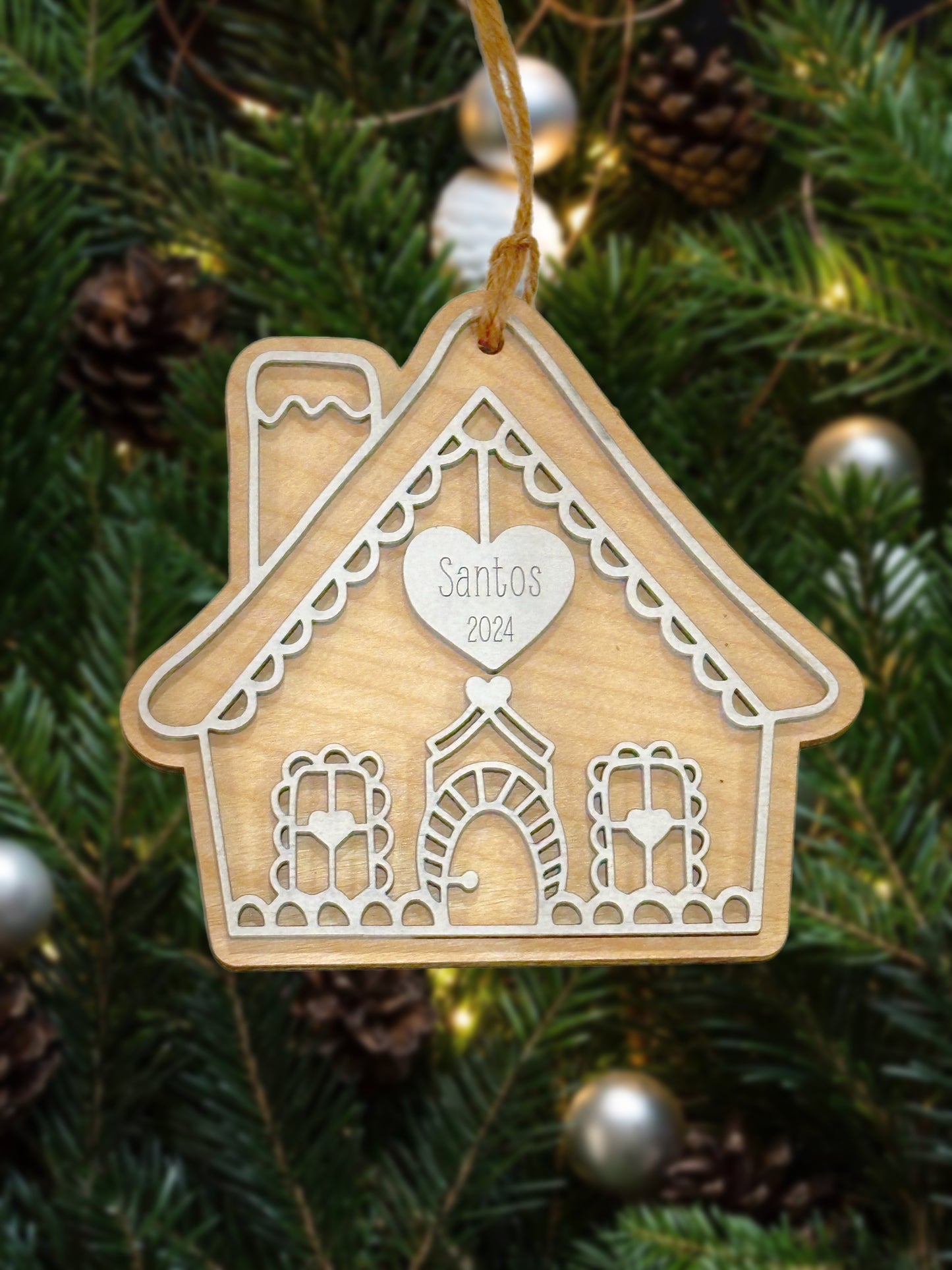 Personalized Name Gingerbread House Ornament