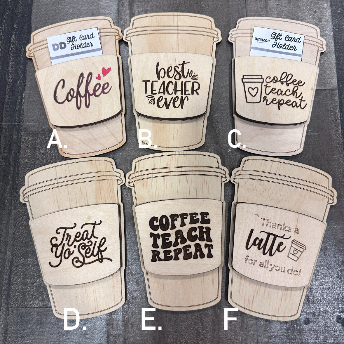 Coffee Gift Card Holder
