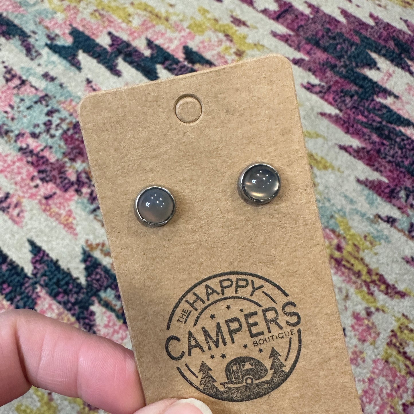 Gemstone Stud Earrings
