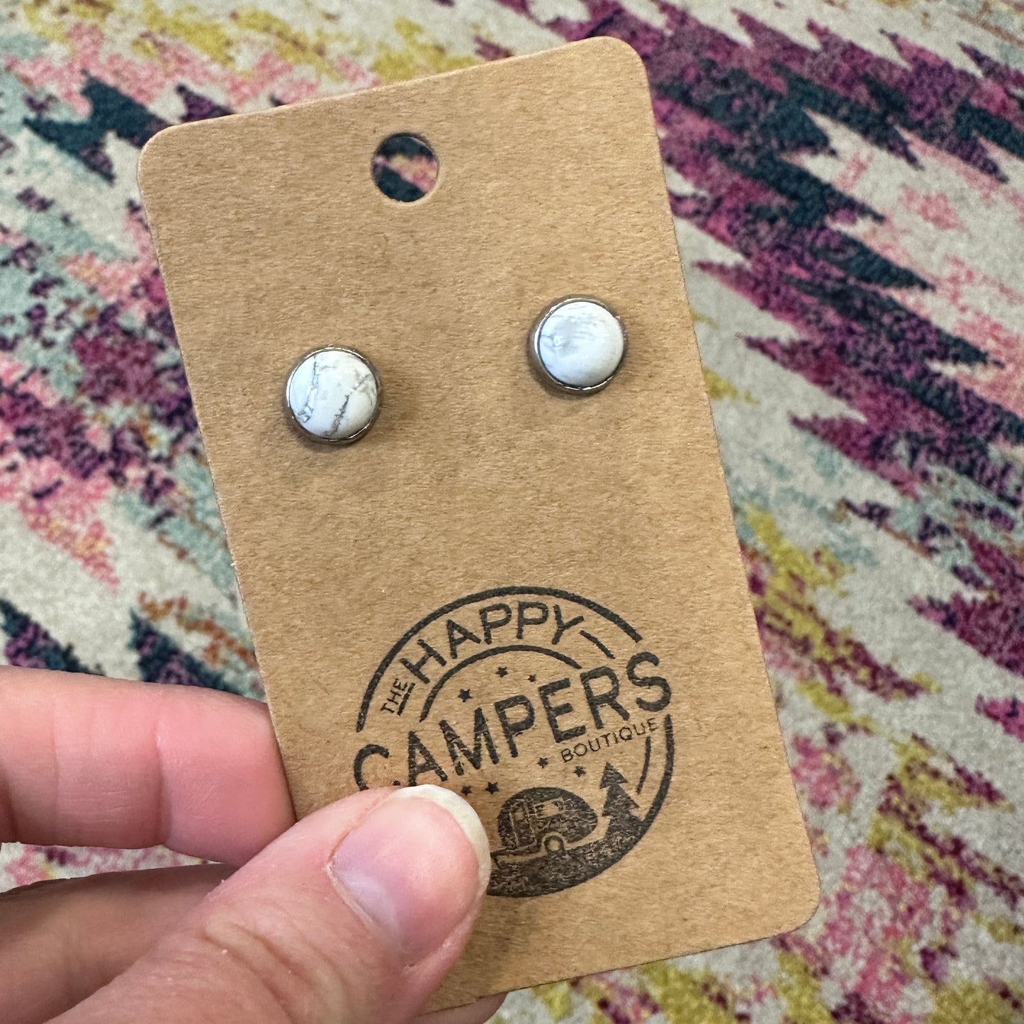 Gemstone Stud Earrings