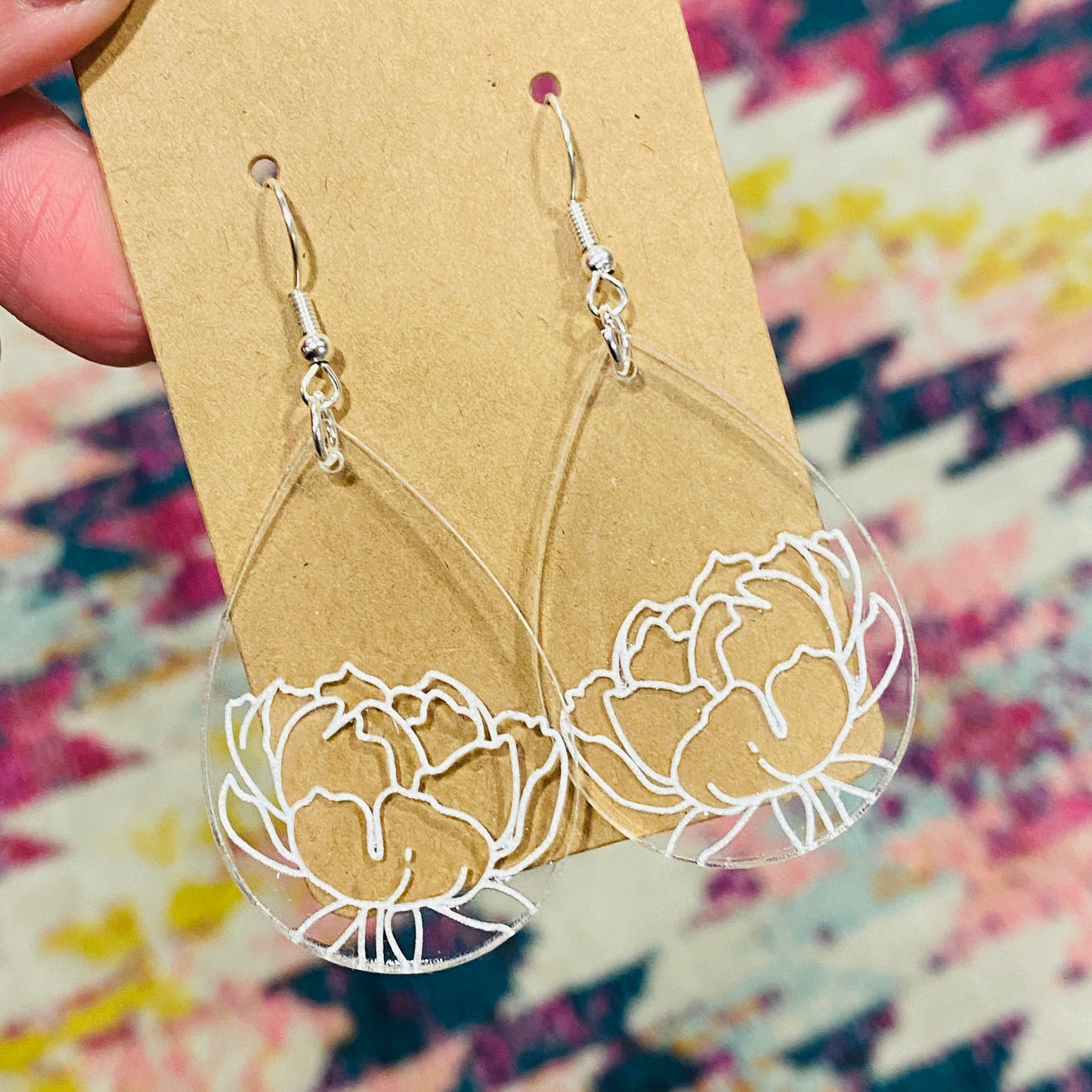 Peony Teardrop Earrings