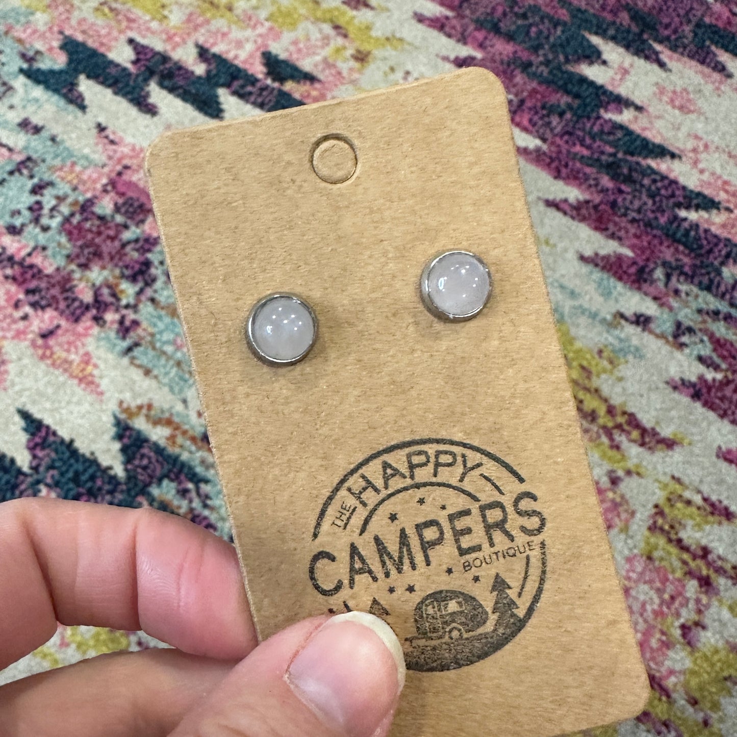 Gemstone Stud Earrings