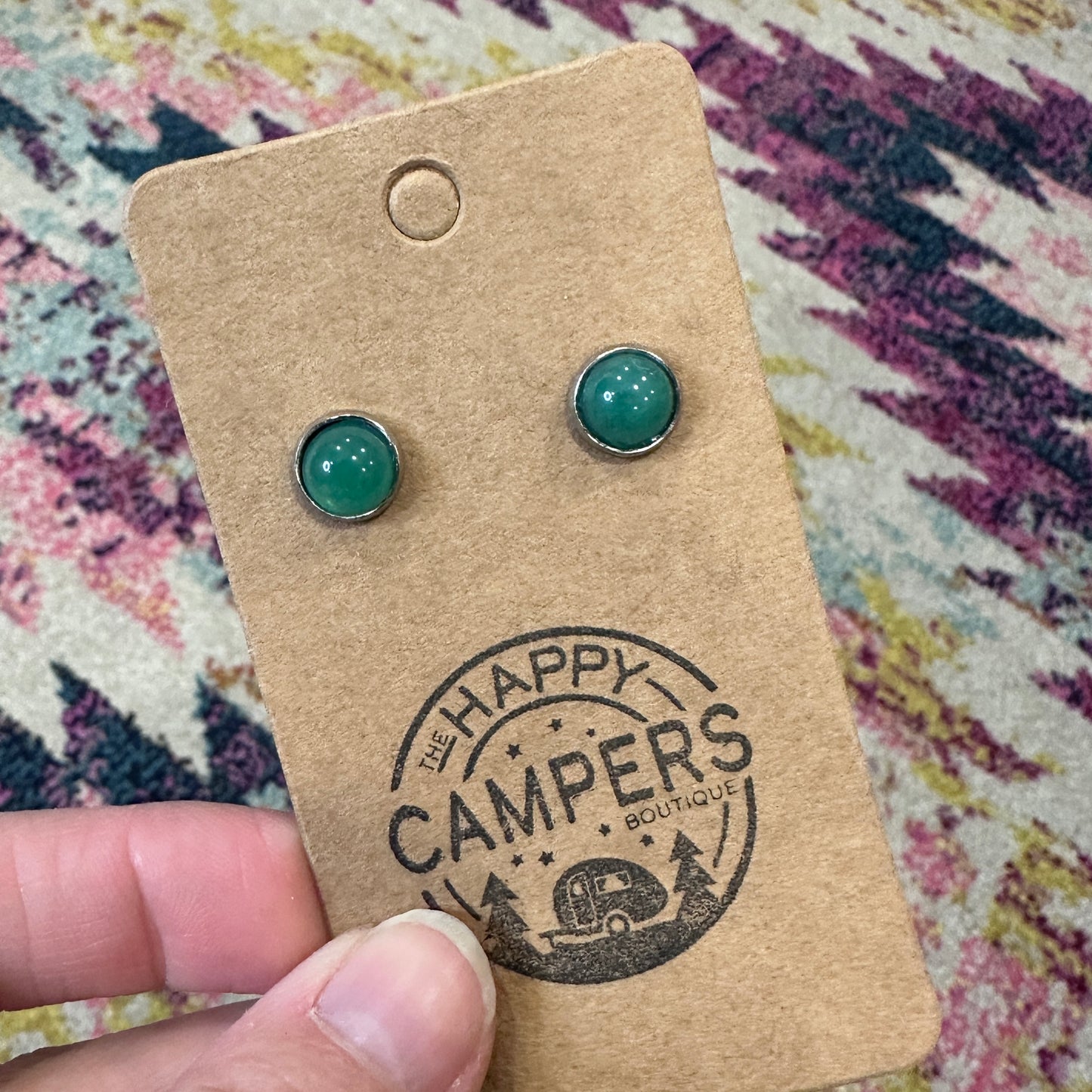 Gemstone Stud Earrings
