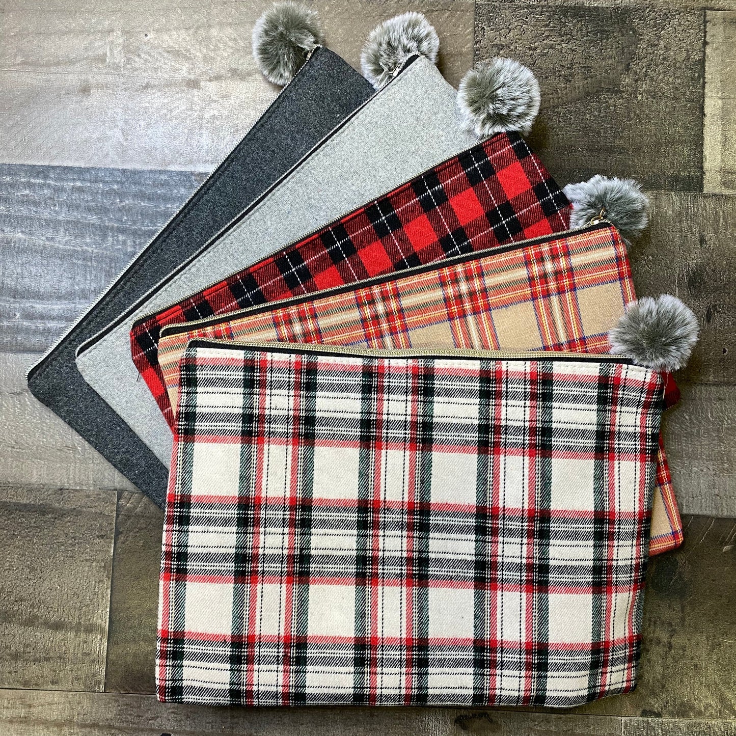Large Pom Zip Pouch