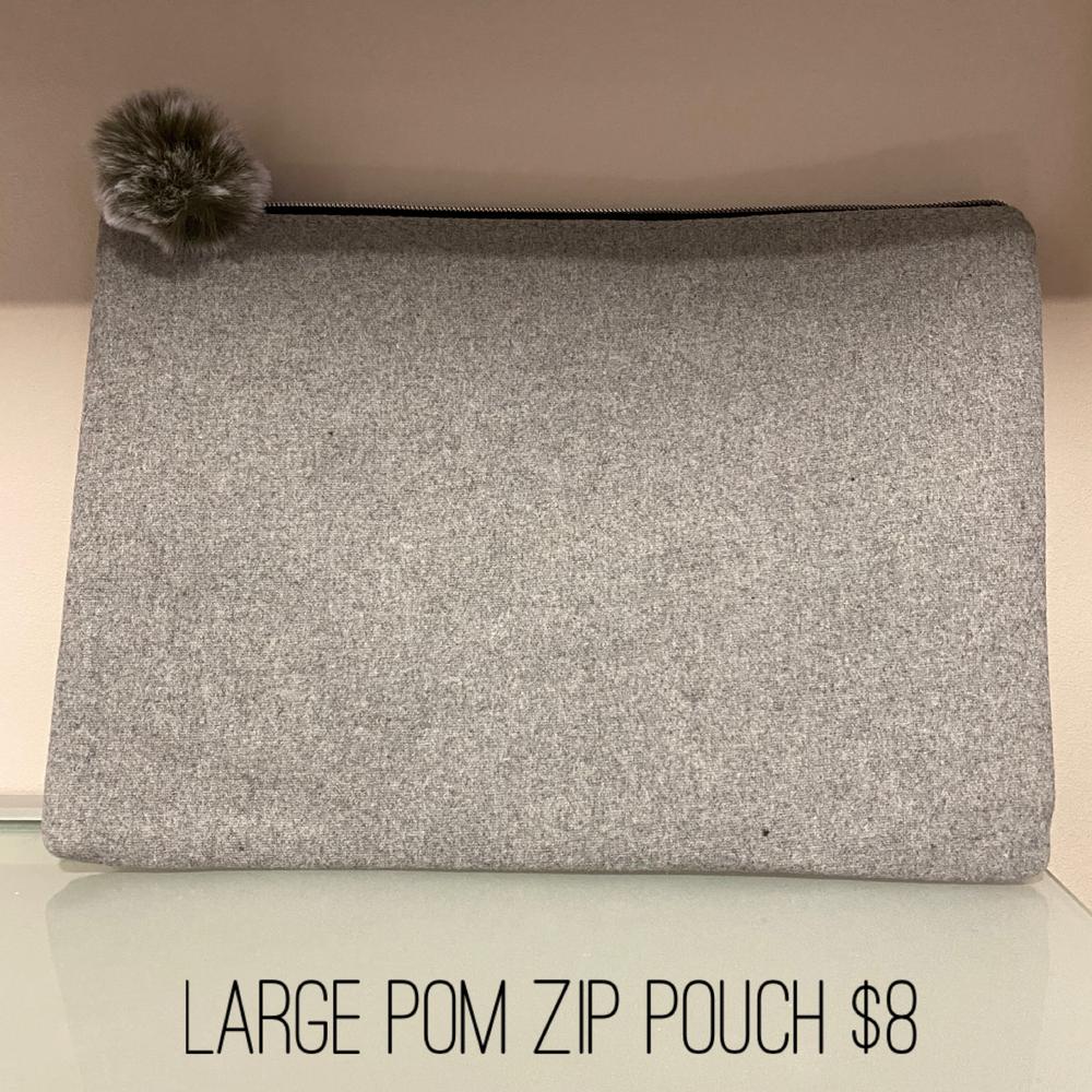 Large Pom Zip Pouch