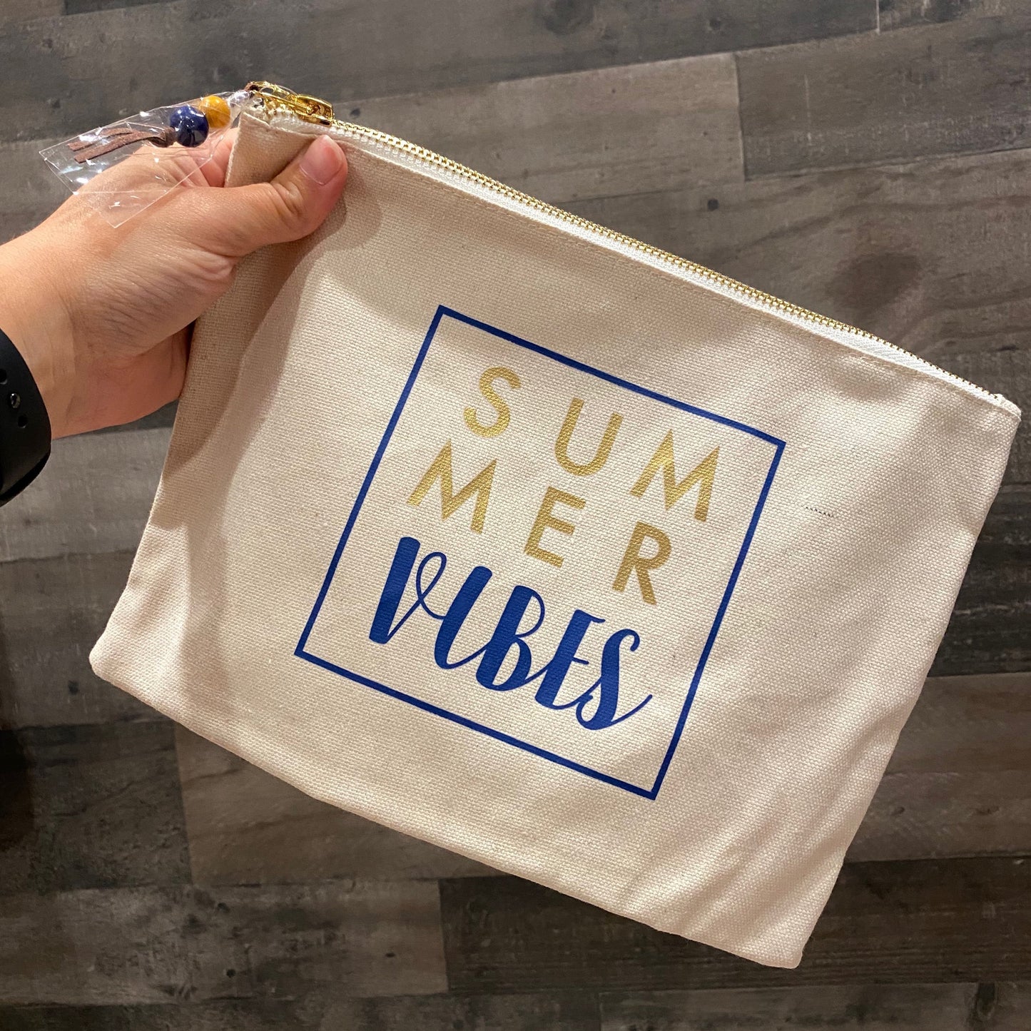 Summer Vibes Wet/Dry Canvas Pouch
