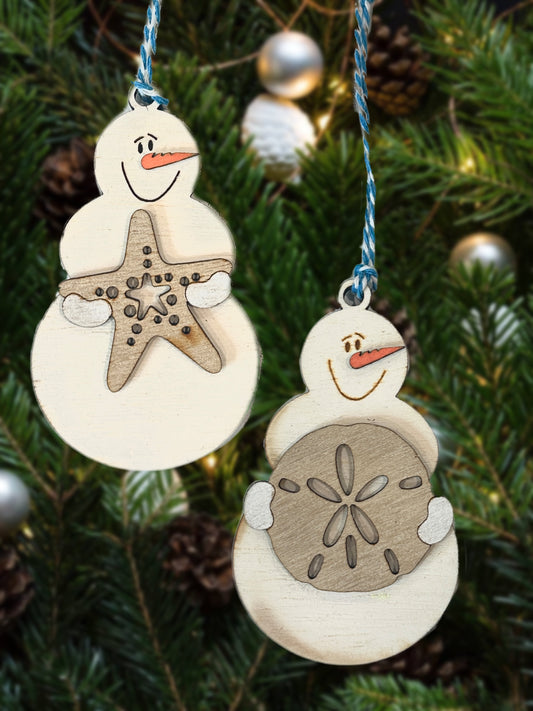 Snowmen by the Shore Ornament