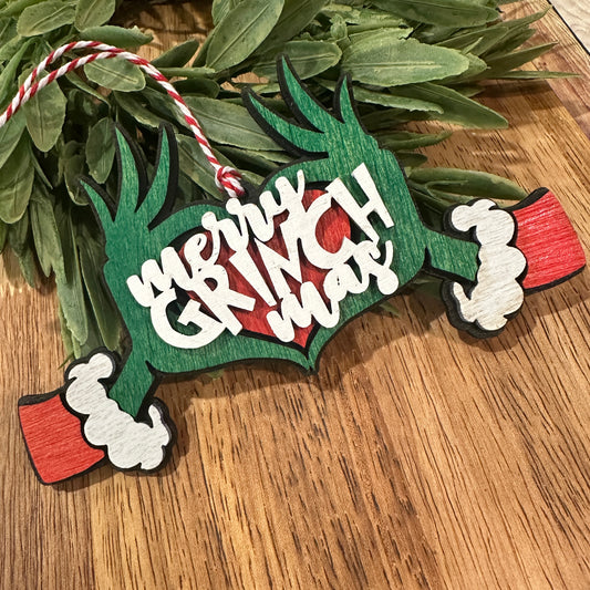 Merry Grinchmas Hands Ornament