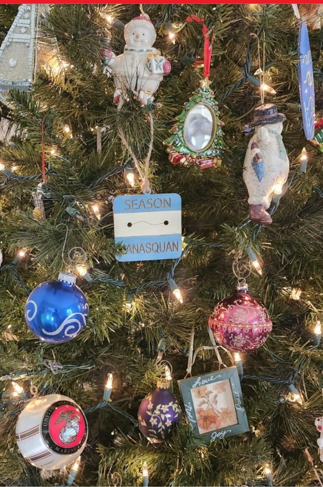 Custom Beach Tag Ornament