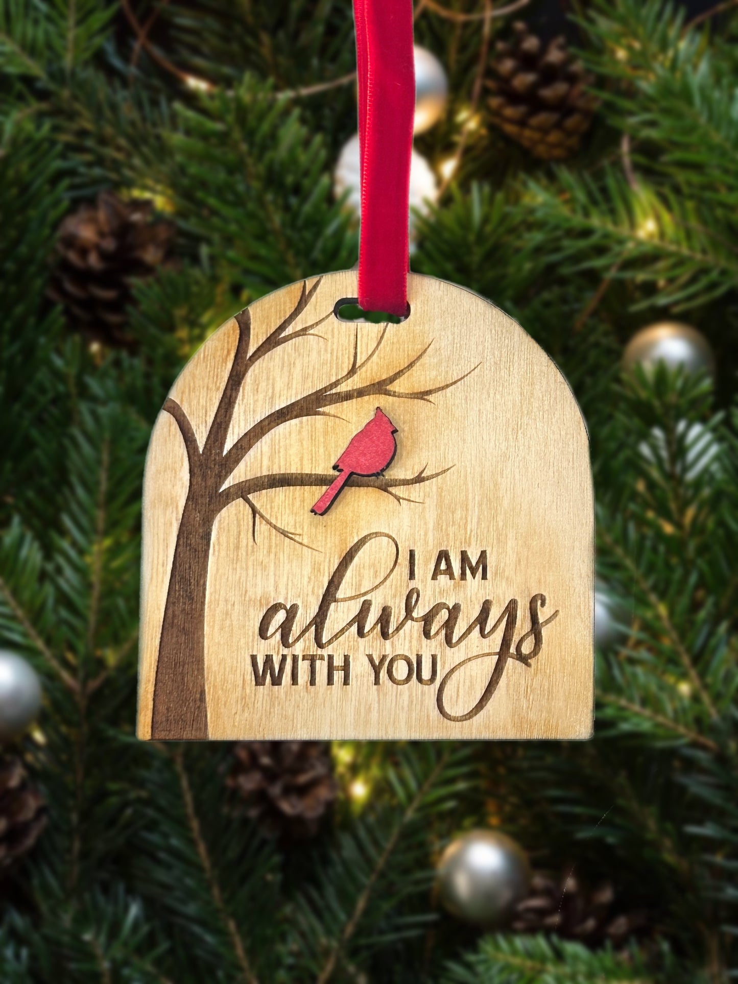 Cardinal I am always with you Ornament