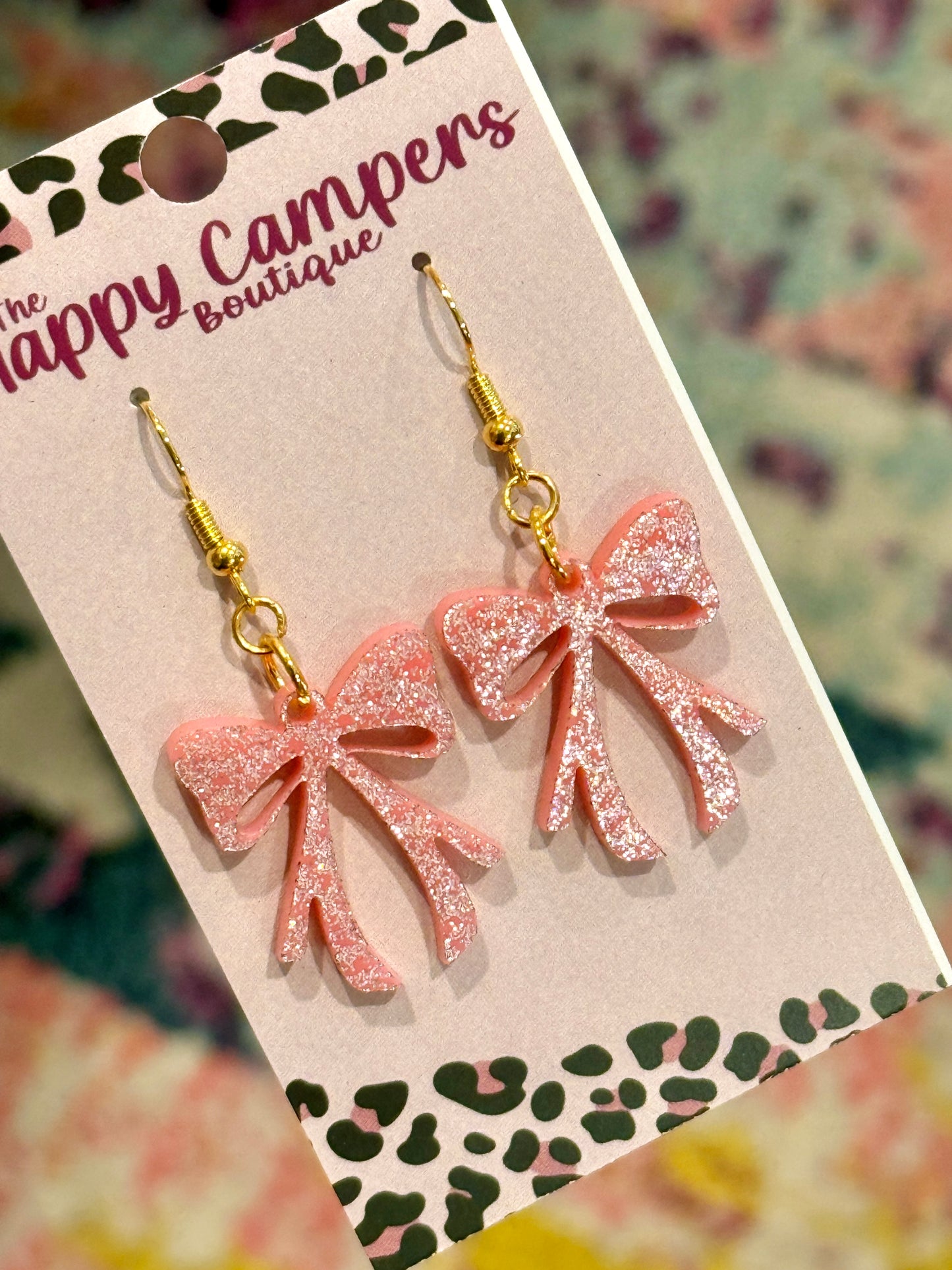 Acrylic Bow Earrings