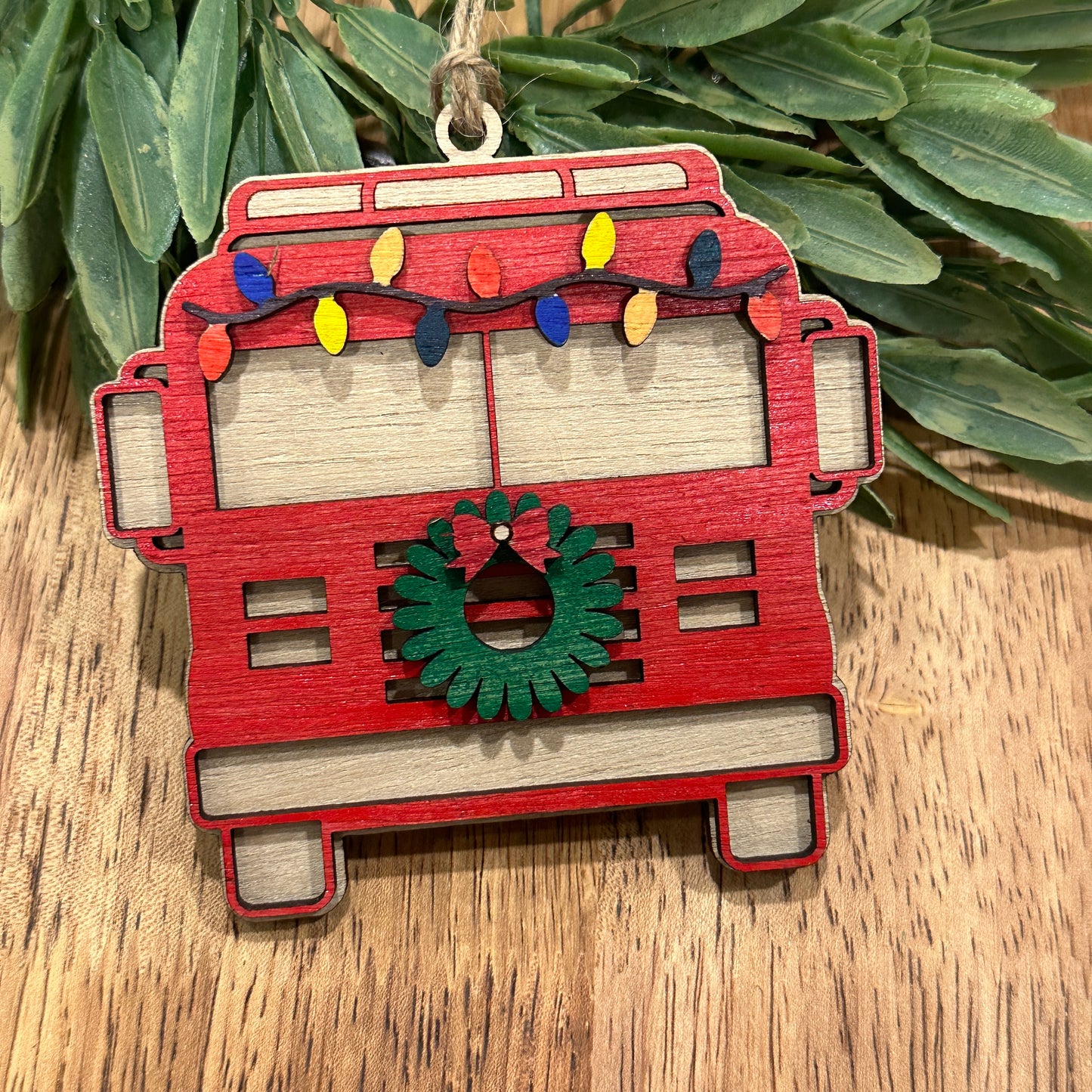 Christmas Fire Truck Ornament