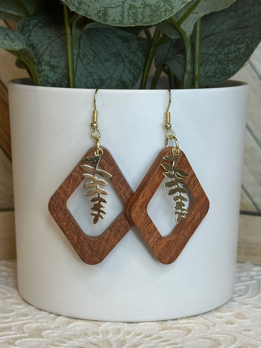 Layered Fern Dangle earrings