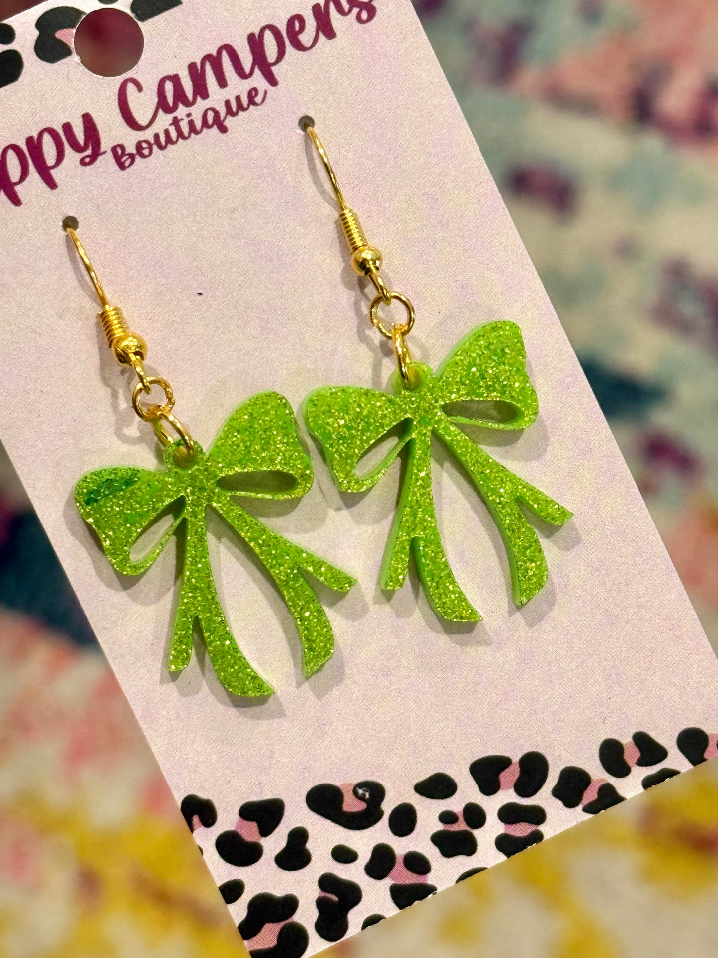 Acrylic Bow Earrings