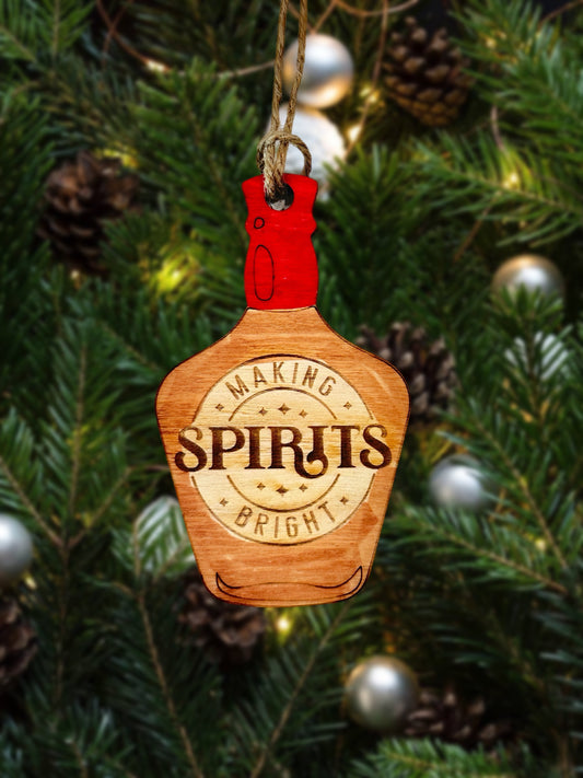 Making Spirits Bright Bottle Ornament