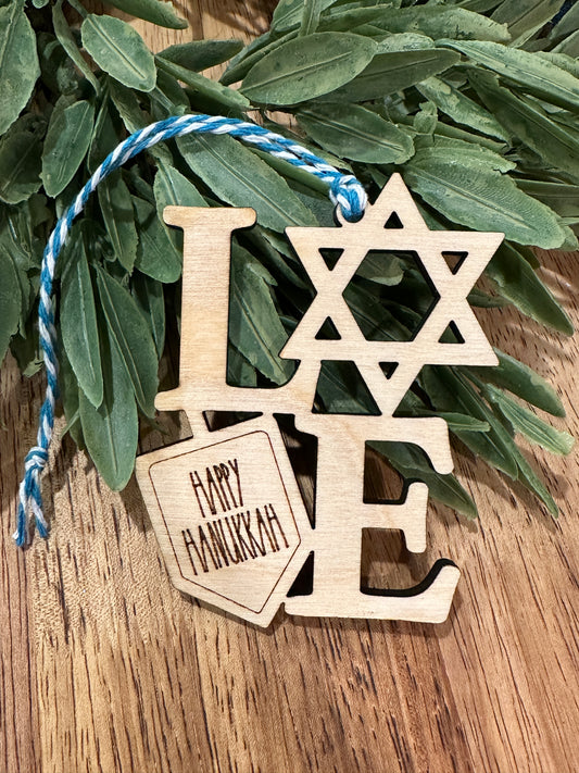 Hanukkah Love Ornament