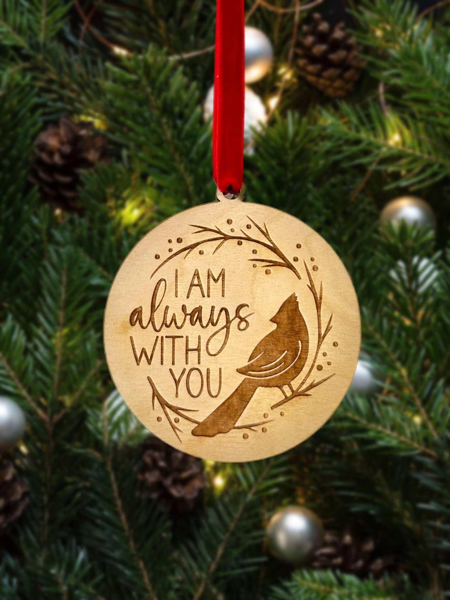 Cardinal I am always with you Ornament