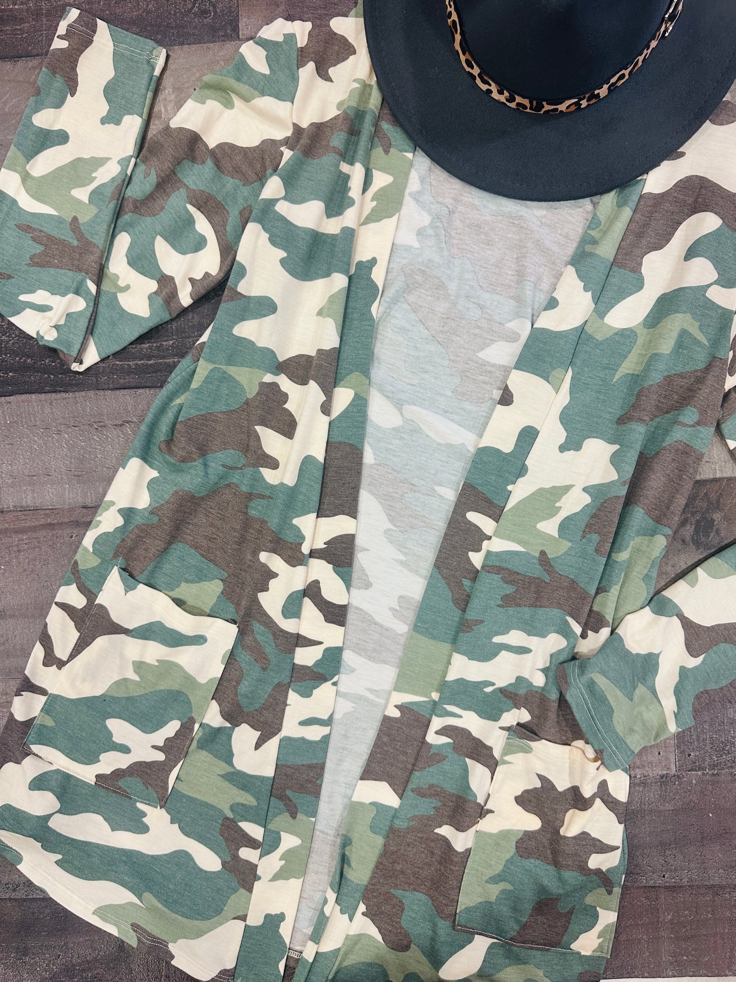 The Essential Cardigan in Camo