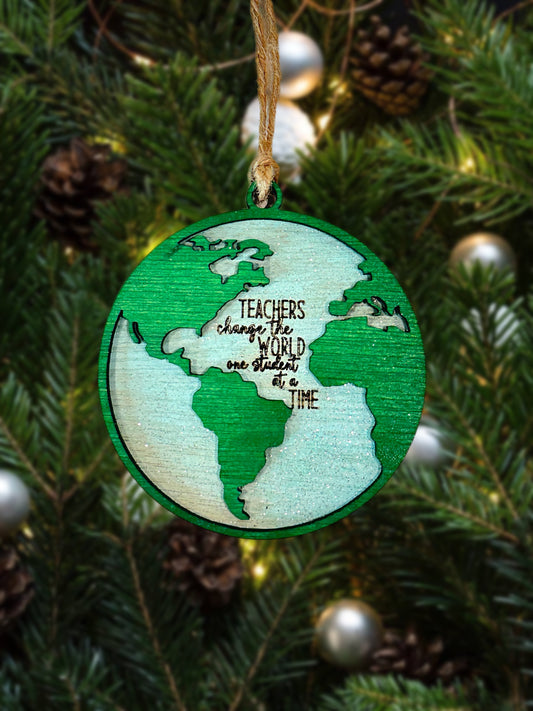 Teachers Change the World Ornament