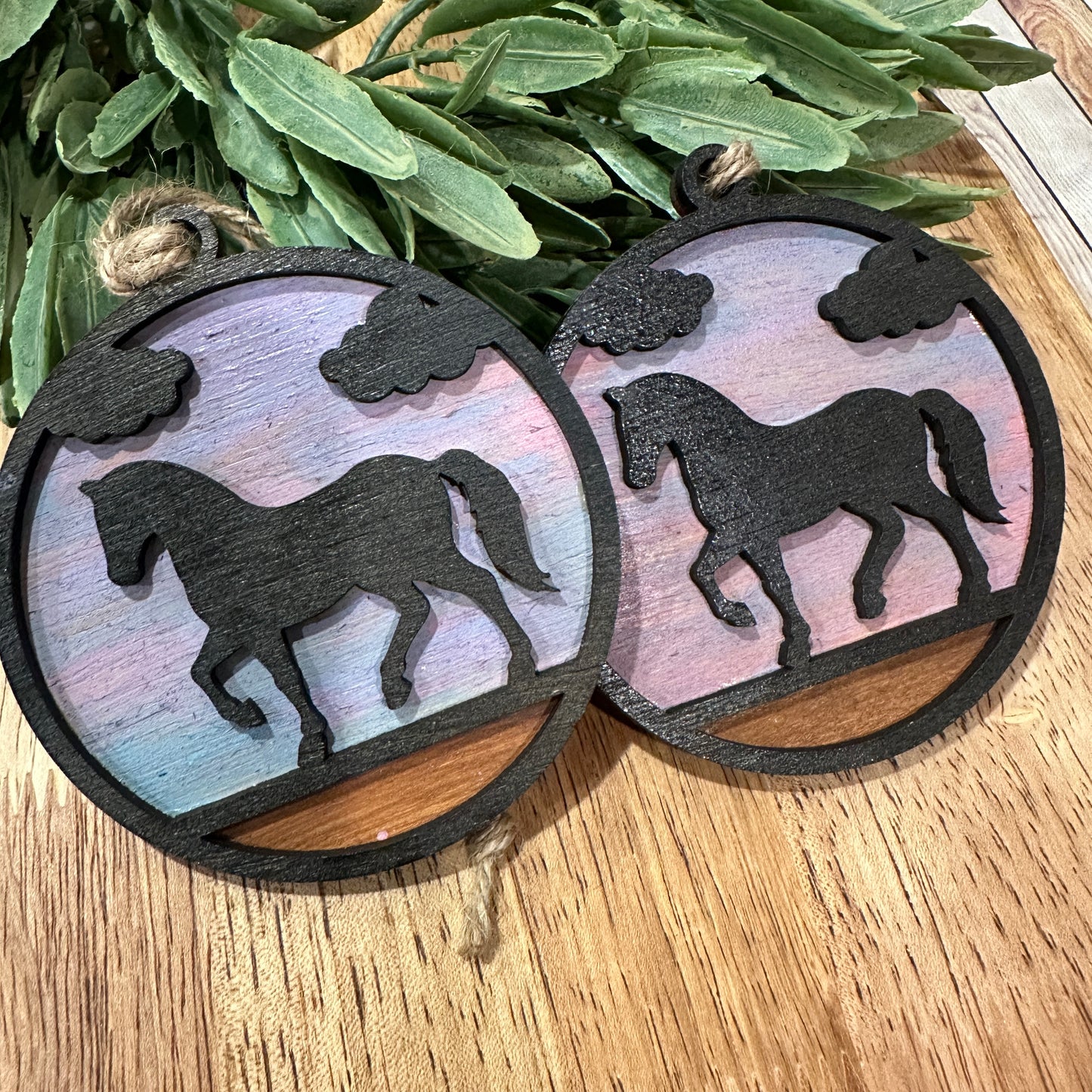 Horse Sunset Ornament