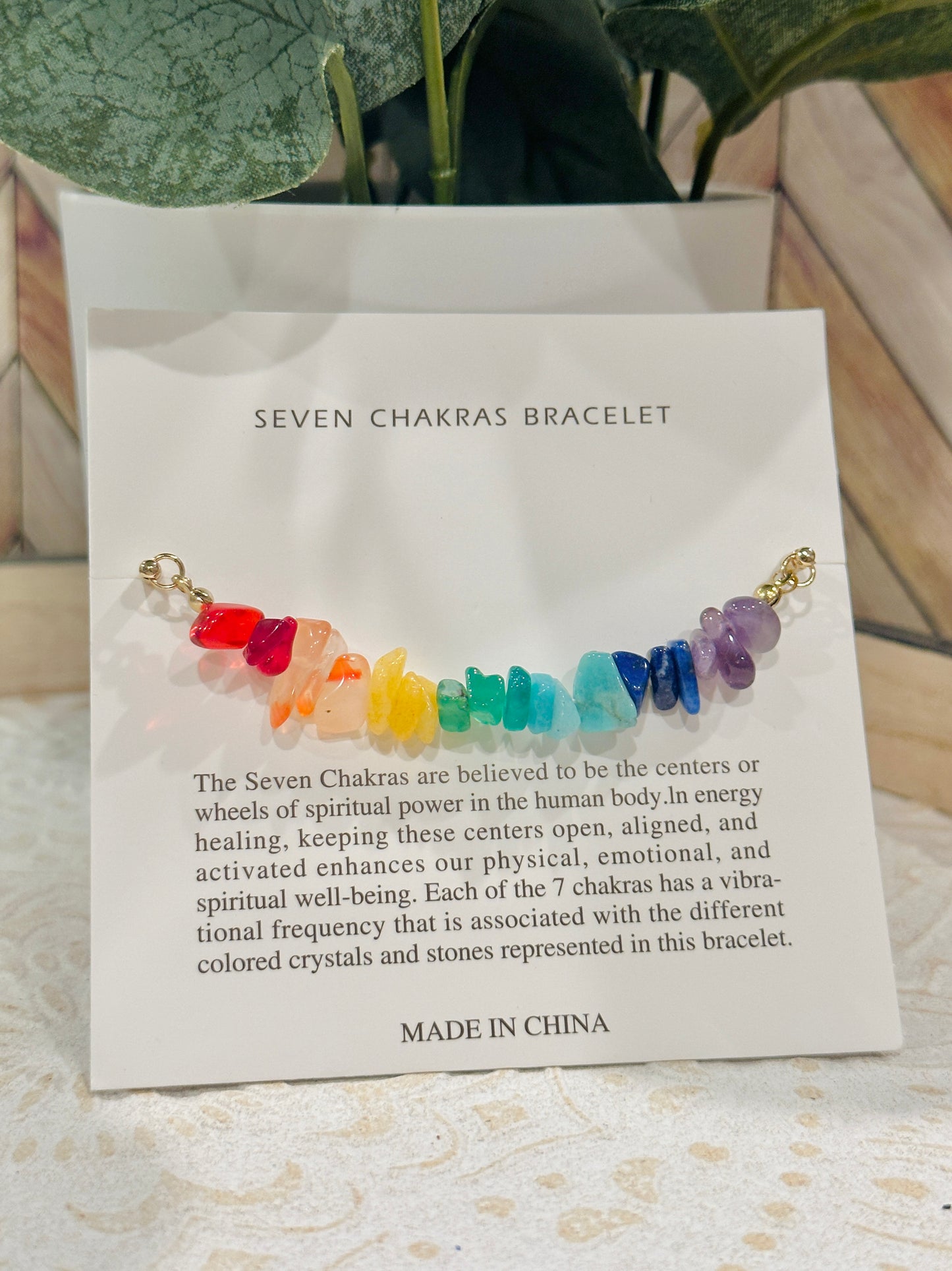 Seven Chakras Rainbow Slide Bracelet