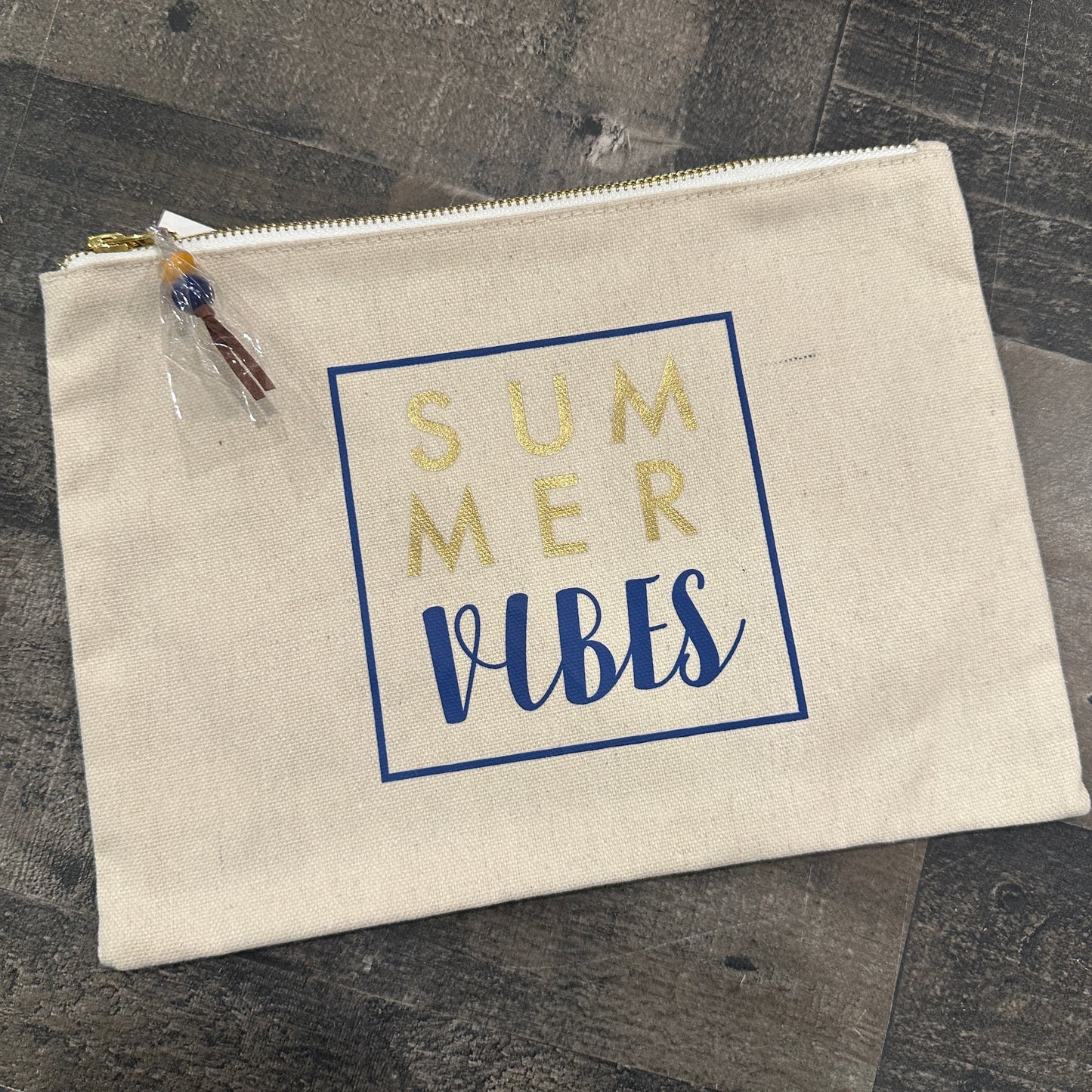 Summer Vibes Wet/Dry Canvas Pouch