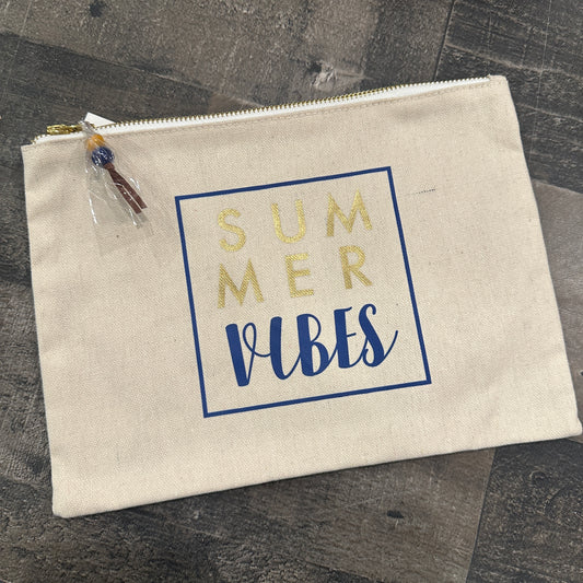 Summer Vibes Wet/Dry Canvas Pouch