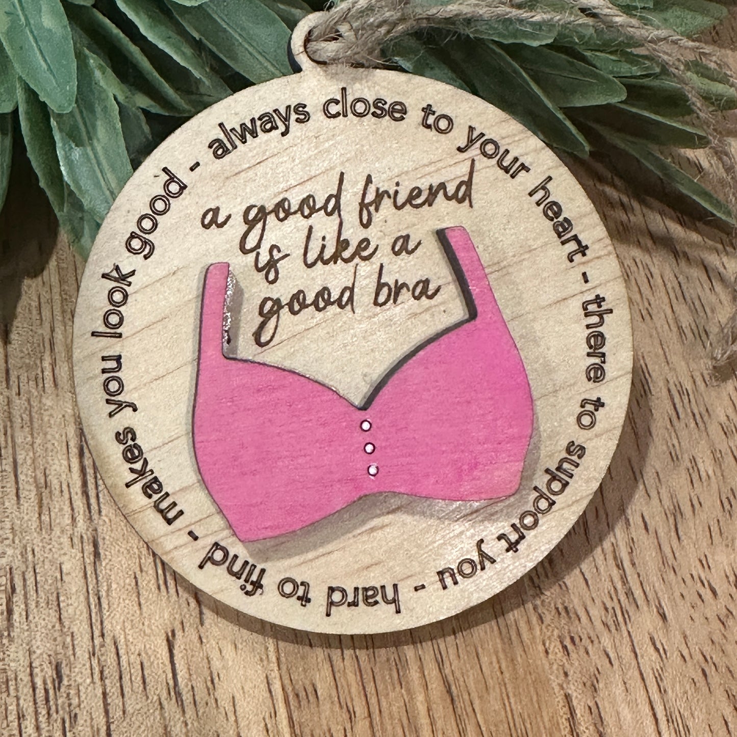 Best Friends Bra Ornament