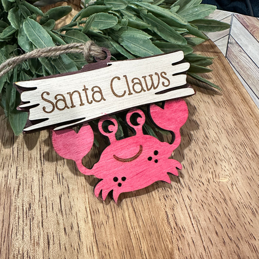 Santa Claws Crab Ornament