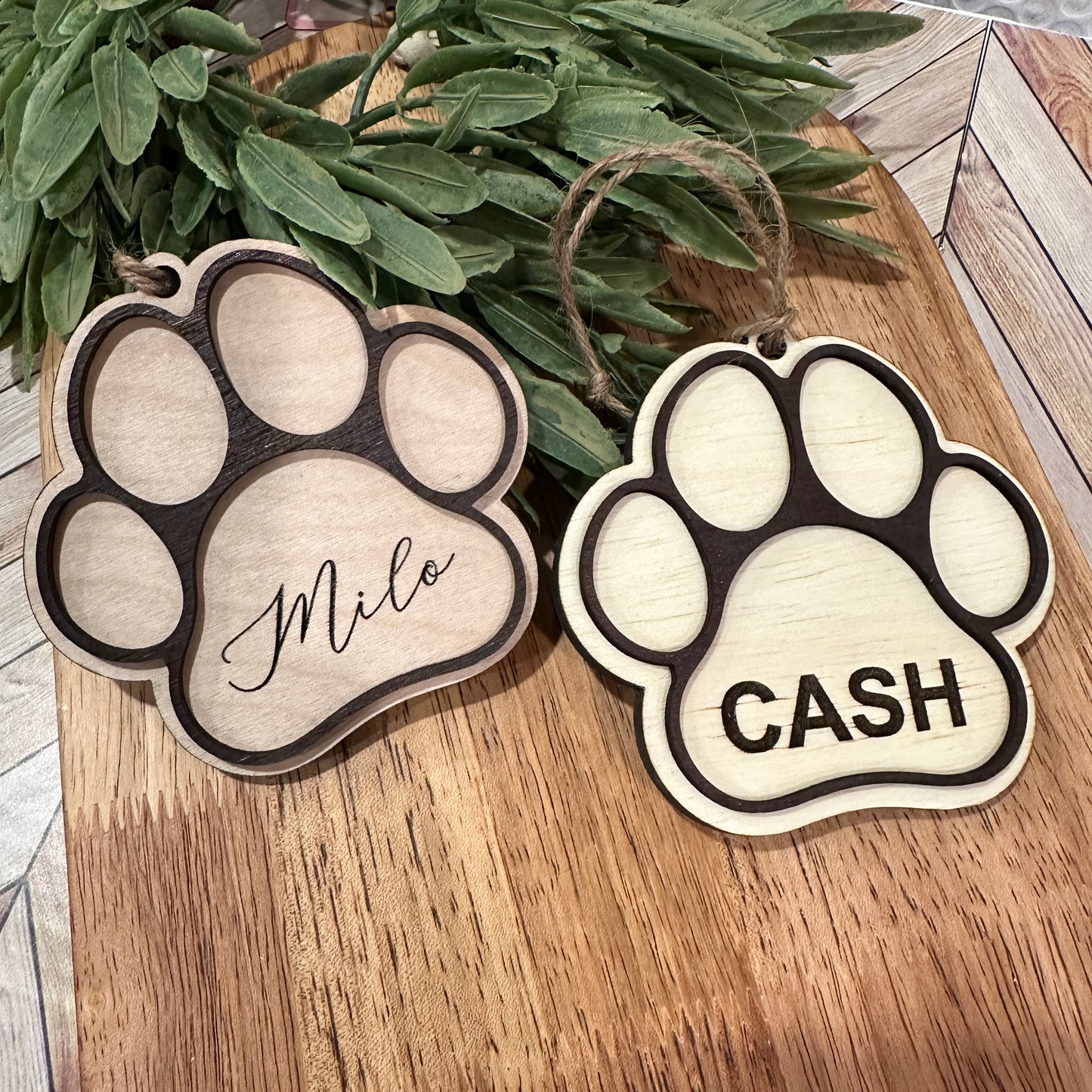 Personalized Paw Print Ornament