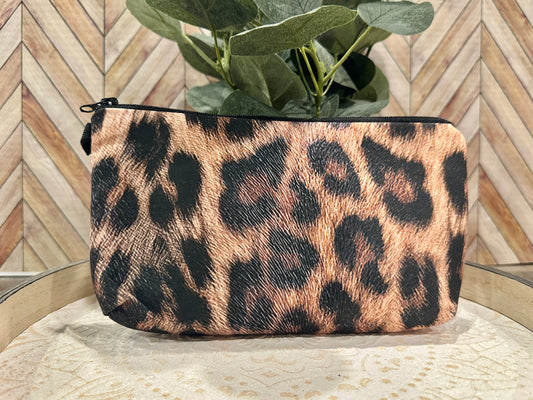 Large print Leopard Cosmetic Pouch