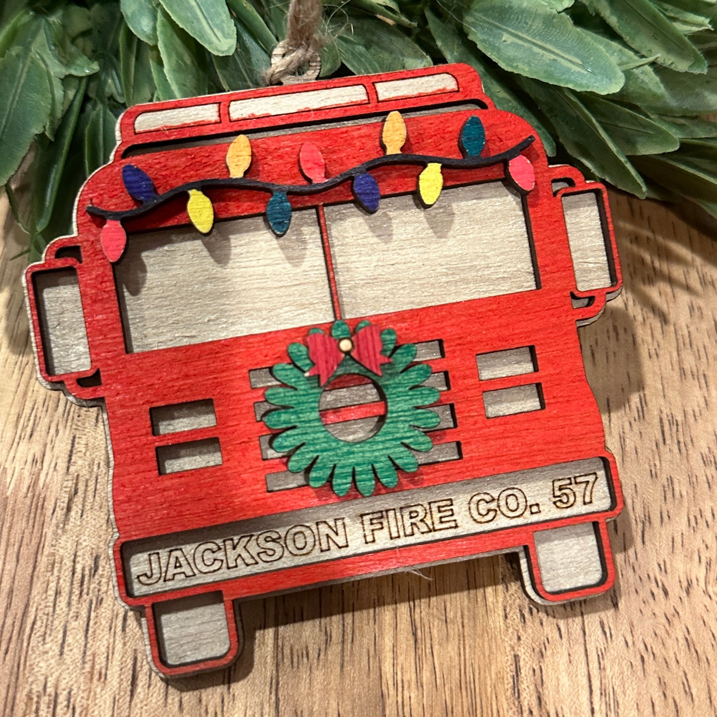 Jackson Station Fire Truck Ornament