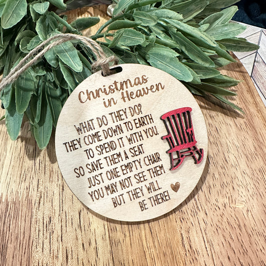 Christmas in Heaven Chair Ornament