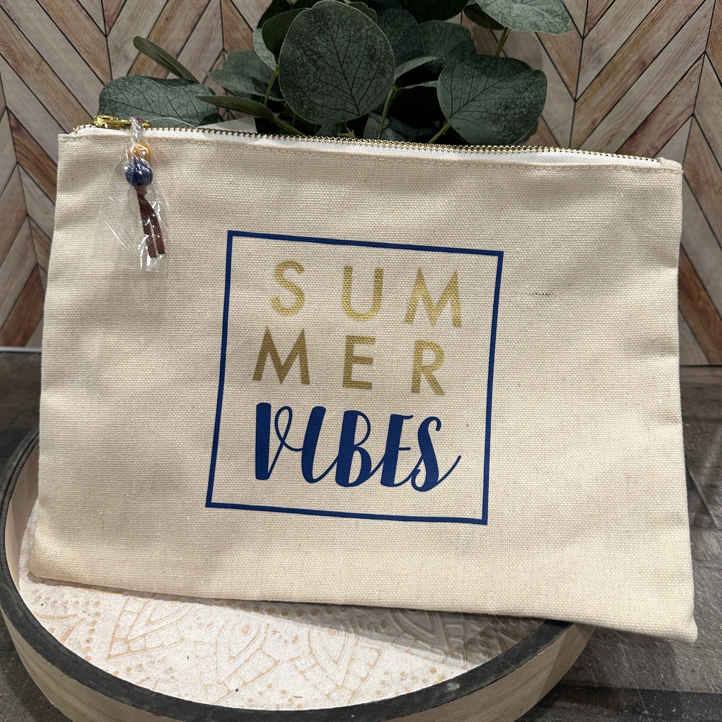 Summer Vibes Wet/Dry Canvas Pouch