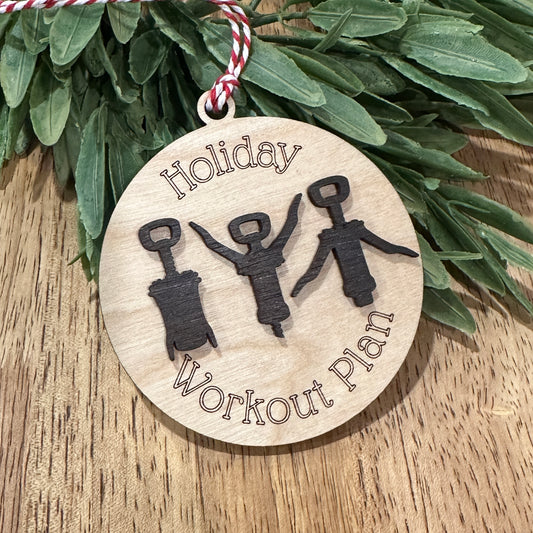 Holiday Workout Plan funny Ornament