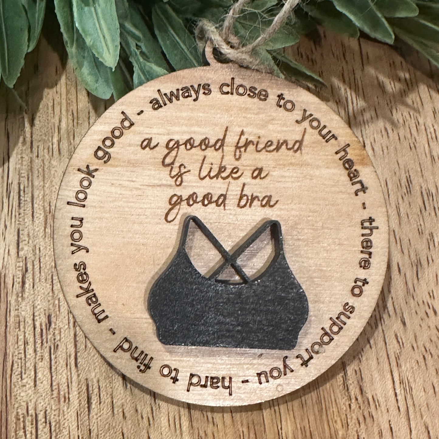 Best Friends Bra Ornament