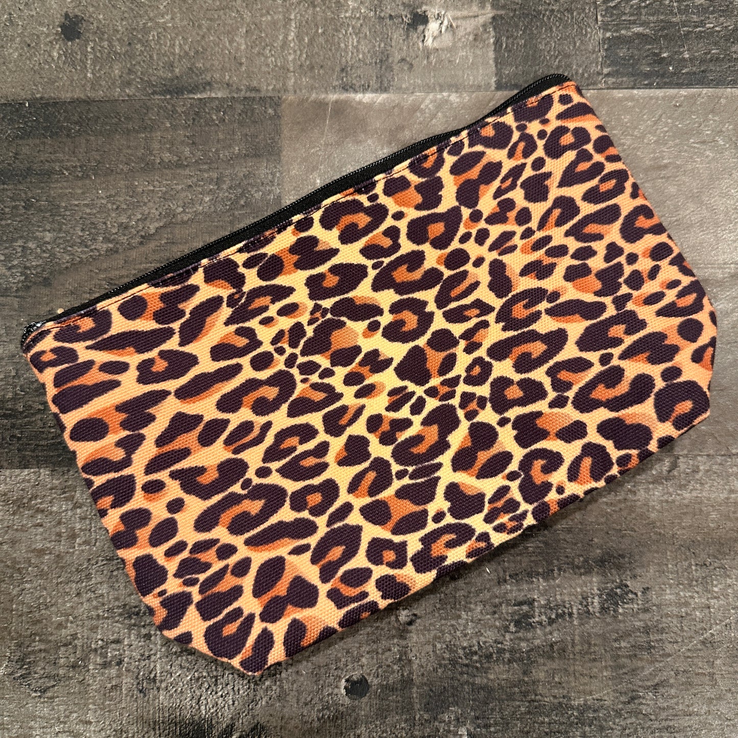 Leopard Canvas Cosmetic Pouch