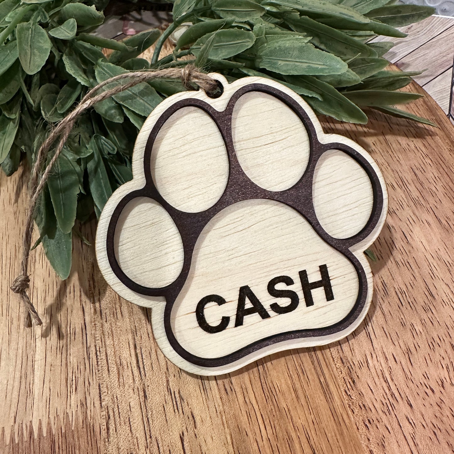 Personalized Paw Print Ornament