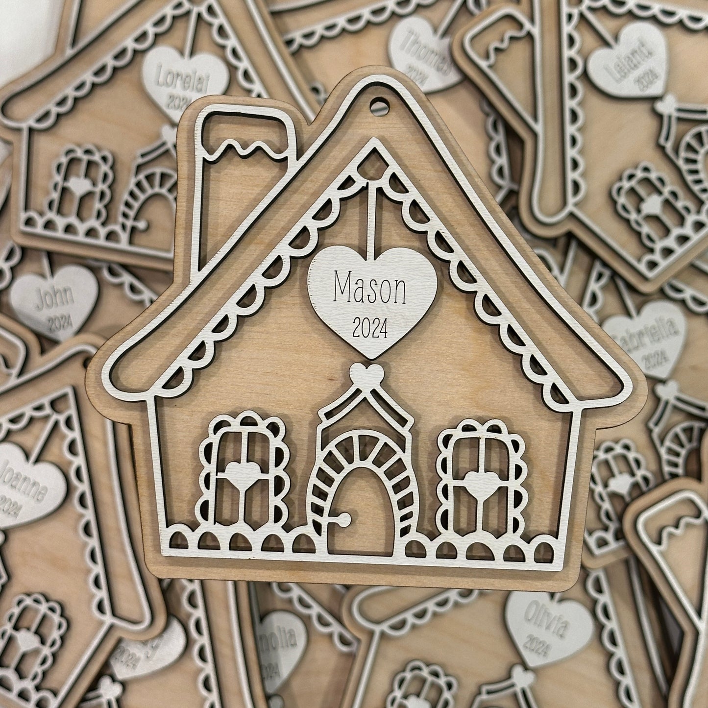 Personalized Name Gingerbread House Ornament