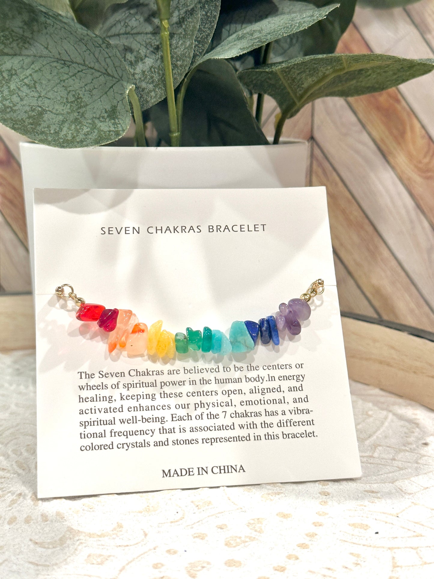 Seven Chakras Rainbow Slide Bracelet