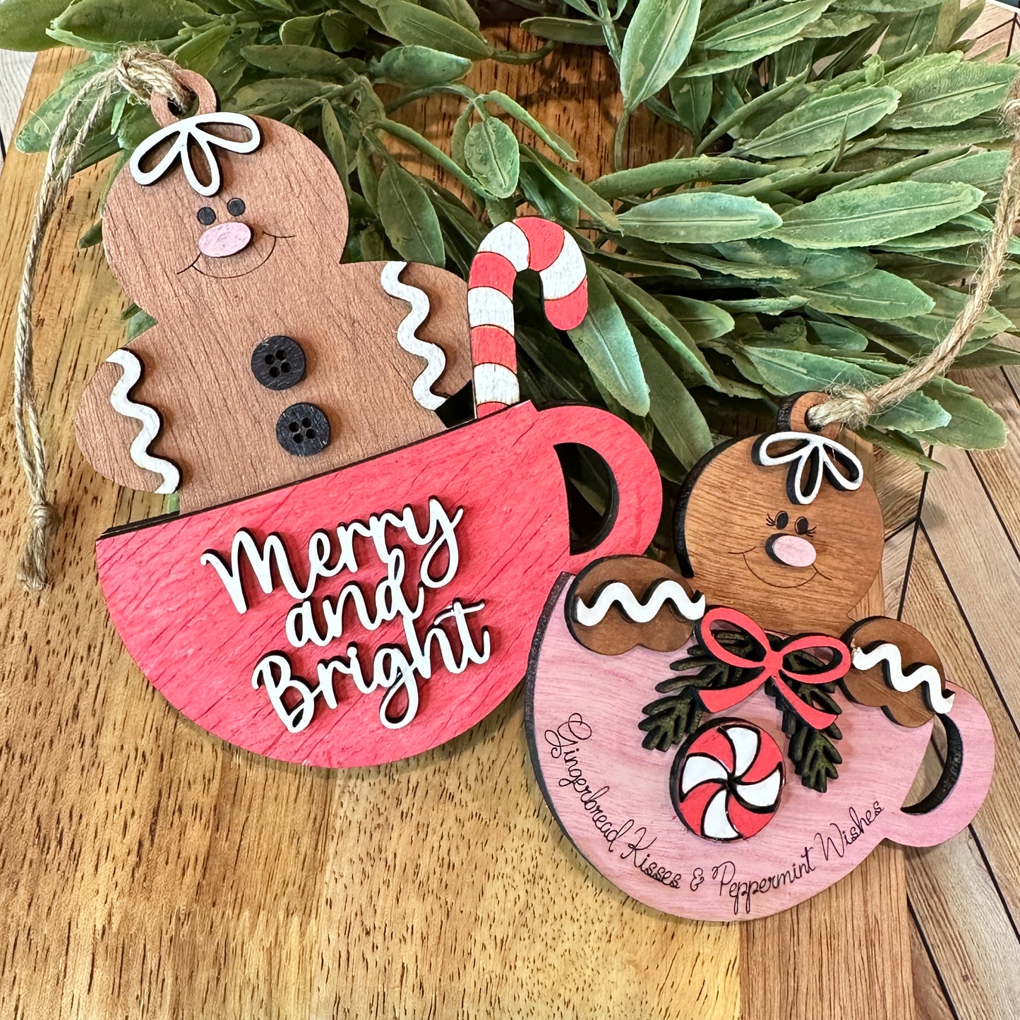 Gingerbread Teacup Ornaments