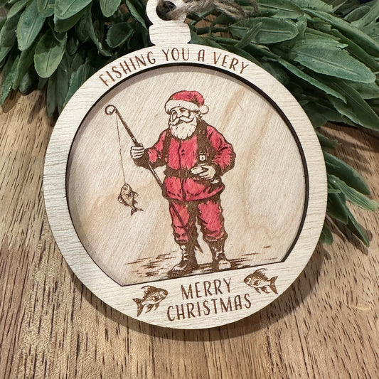 Fishing you a Merry Christmas Ornament