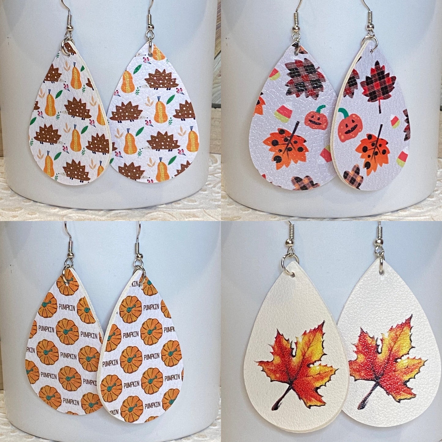 Fall Leather earrings