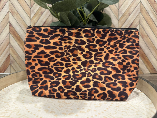 Leopard Canvas Cosmetic Pouch