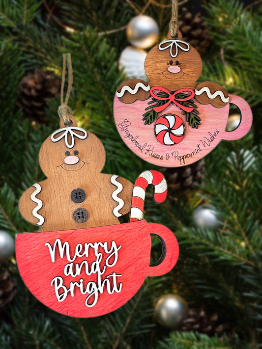 Gingerbread Teacup Ornaments